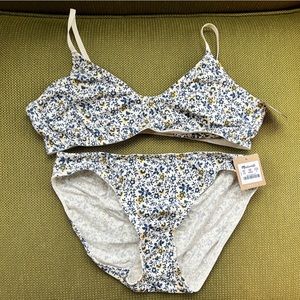 NWT Madewell floral bra and panty set